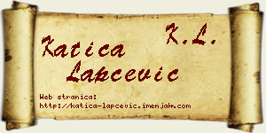 Katica Lapčević vizit kartica